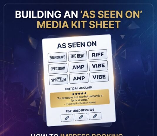How to Build an “As Seen On” Media Kit Sheet to Impress Booking Agents