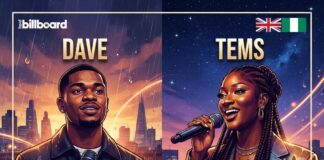 Dave & Tems “Raindance” Sets Historic Billboard Hot 100 Record