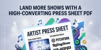 How to Create a Press Sheet PDF for Live Booking Agents