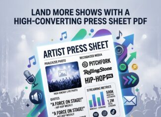How to Create a Press Sheet PDF for Live Booking Agents